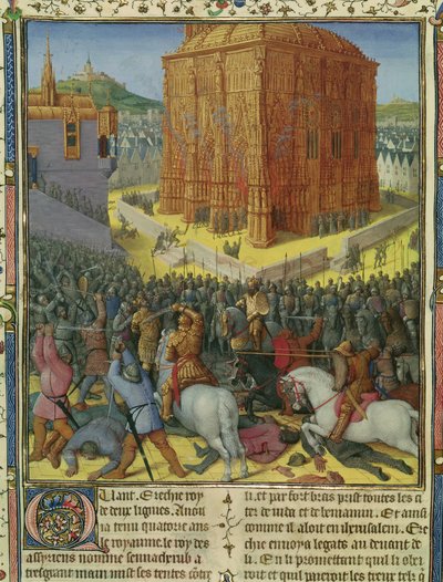The Siege of Jerusalem by Nebuchadnezzar (c.1470) by Jean Fouquet